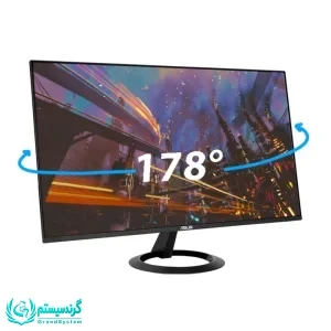 مانیتور 27 اینچ ایسوس مدل VZ27EHF، رزولوشن Full HD، نرخ بروزرسانی 100 هرتز، پنل IPS، دارای درگاه‌ ارتباطی HDMI 1.4، تنظیم ارتفاع، حالت گیمینگ نرخ نوسازی متغیر (VRR)